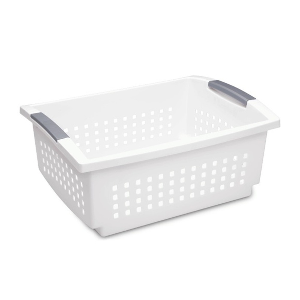 Sterilite White Large Stacking Basket NWOT